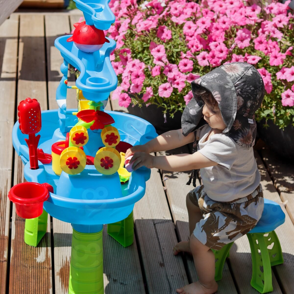 Trijų lygių vandens ir smėlio staliukas su 37 priedais – Paveikslėlis 6