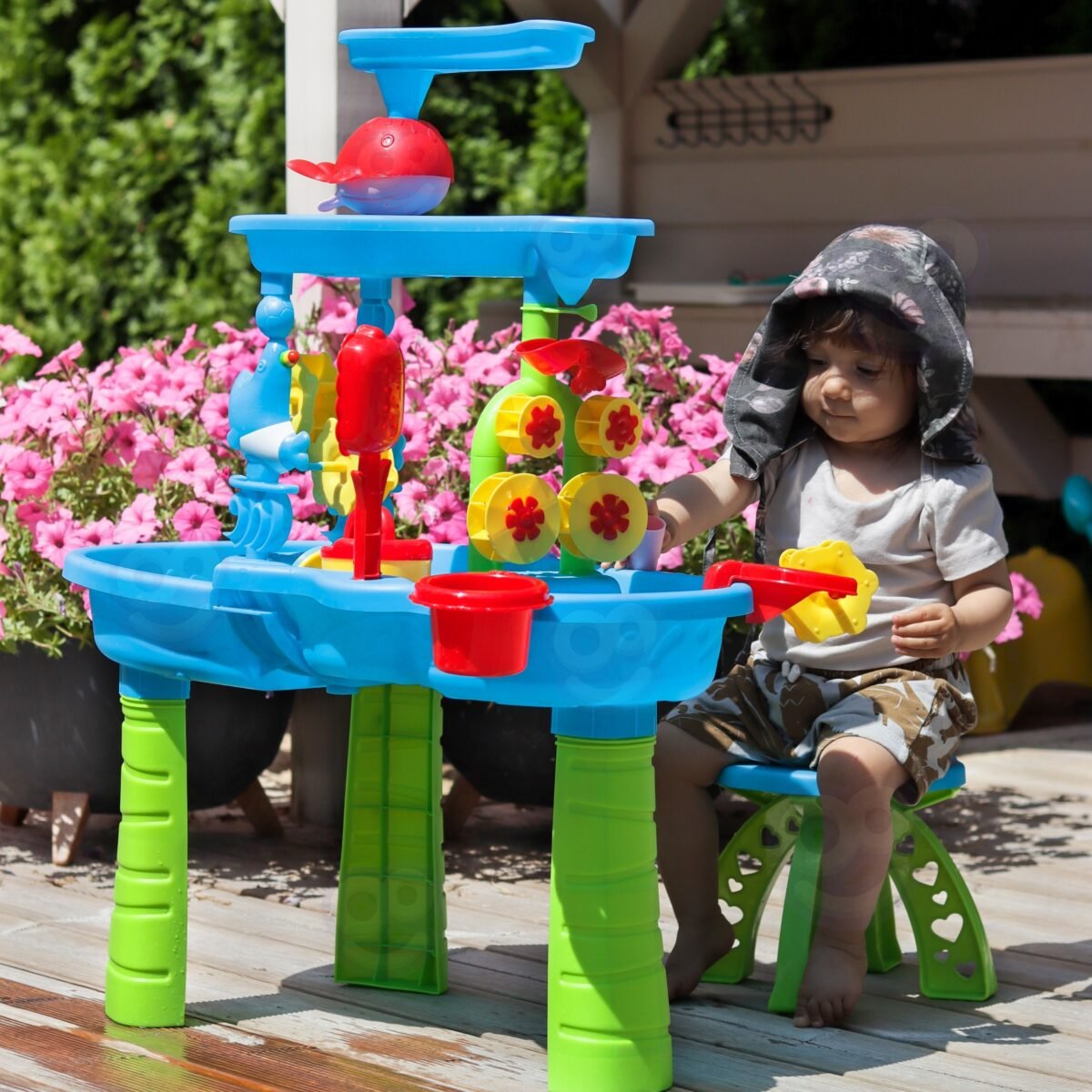 Trijų lygių vandens ir smėlio staliukas su 37 priedais – Paveikslėlis 7