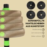 Trys viename hanteliu ir stangos komplektas reguliuojamas iki 30 kg 7