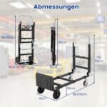 Universalus sulankstomas transportavimo vežimėlis (Juoda) – Paveikslėlis 2