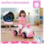 Vaikiška stumdymo mašinėlė su muzikine funkcija ir daiktadėže (Rožinė) – Paveikslėlis 4