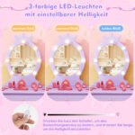 Vaikiškas kosmetinis staliukas su LED veidrodžiu (Violetinė) – Paveikslėlis 4