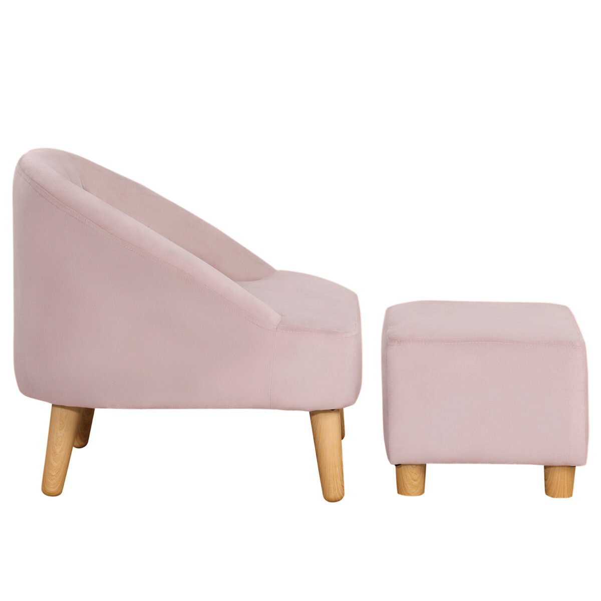 Aksominis vaikiškas fotelis su pufu, 3-5 metų vaikams – Paveikslėlis 8