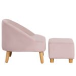 Aksominis vaikiškas fotelis su pufu, 3-5 metų vaikams – Paveikslėlis 8