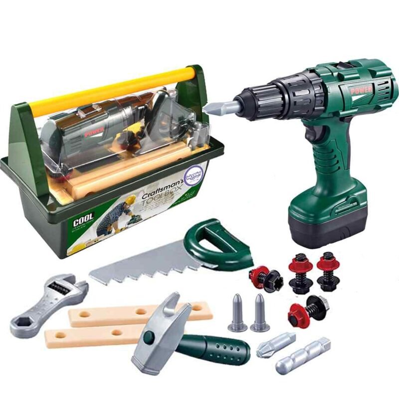 Vaikiškas įrankių rinkinys su gręžtuvu-suktuvu