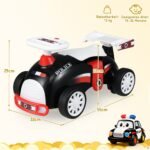 Vaikiškas stumiamas automobilis su muzika ir daiktadėže po sėdyne (Raudona ir juoda) – Paveikslėlis 3