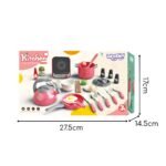 Vaikiškas virtuvės rinkinys su indukcine kaitlente, rožinis, 30 dalių – Paveikslėlis 5