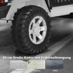 Vaikų elektromobilis su 12V baterija ir nuotolinio valdymo pultu (Balta) – Paveikslėlis 4