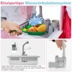 Vaikų medinė virtuvėlė su šviesos ir garso efektais (Rožinė) – Paveikslėlis 4