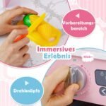 Vaikų medinė virtuvėlė su šviesos ir garso efektais (Rožinė) – Paveikslėlis 5