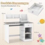 Vaikų rašomasis stalas su knygų lentyna ir ištraukiamu klaviatūros stalčiumi – Paveikslėlis 2