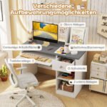 Vaikų rašomasis stalas su knygų lentyna ir ištraukiamu klaviatūros stalčiumi – Paveikslėlis 3