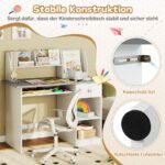 Vaikų rašomasis stalas su knygų lentyna ir ištraukiamu klaviatūros stalčiumi – Paveikslėlis 4