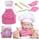 Vaikų virėjo rinkinys su apranga ir virtuvės priedais