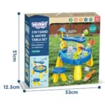 Vandens ir smėlio staliukas 2in1 XL su kėdute, 12 dalių – Paveikslėlis 5