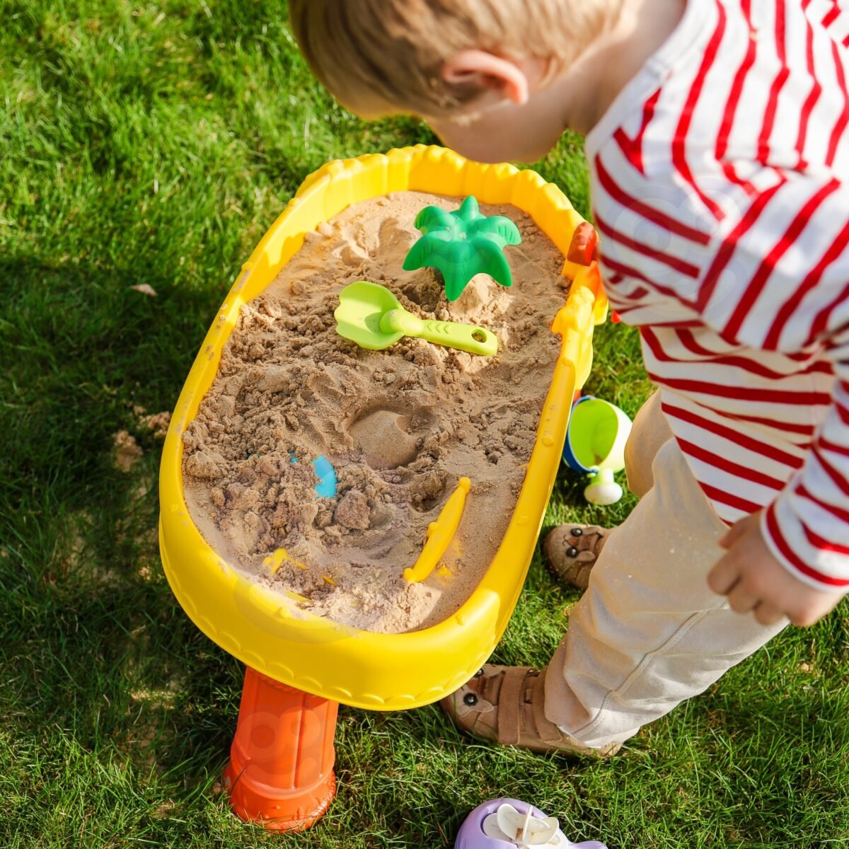 Vandens ir smėlio staliukas piratų laivas su 8 priedais – Paveikslėlis 6