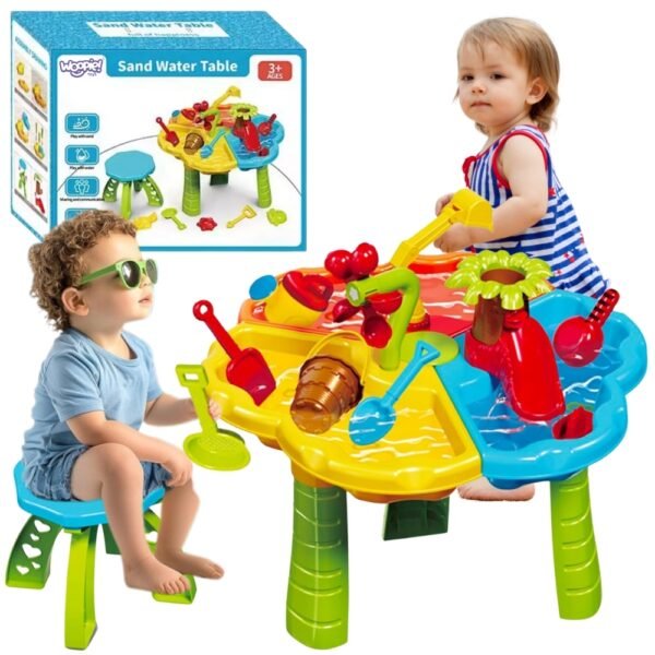 Vandens ir smėlio staliukas su kėdute du viename