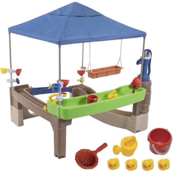 Vandens žaidimų oazė su pompa ir stogeliu