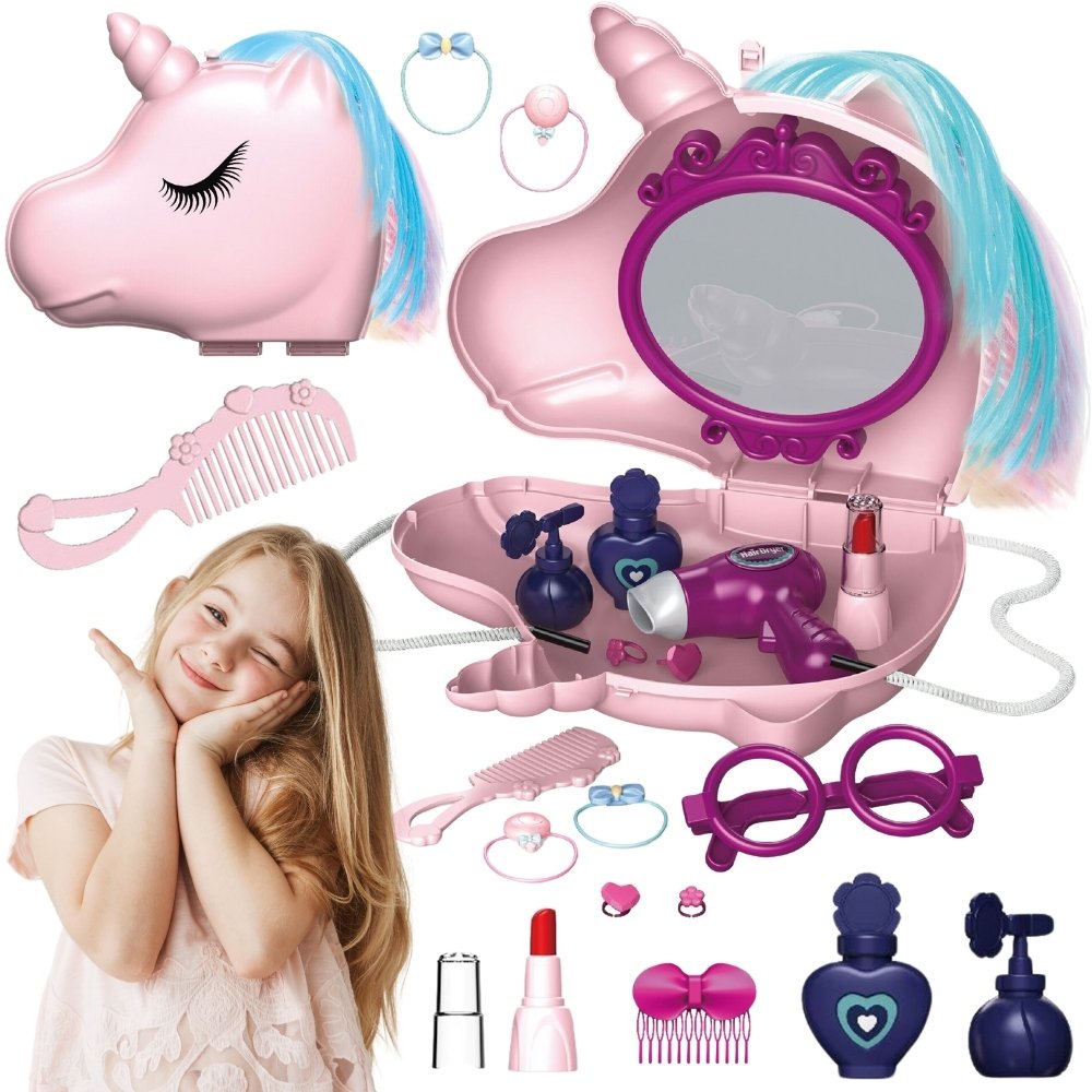 Vienaragio 2in1 grožio staliukas-rankinė mergaitei Vienaragio 2in1 grožio staliukas-rankinė mergaitei