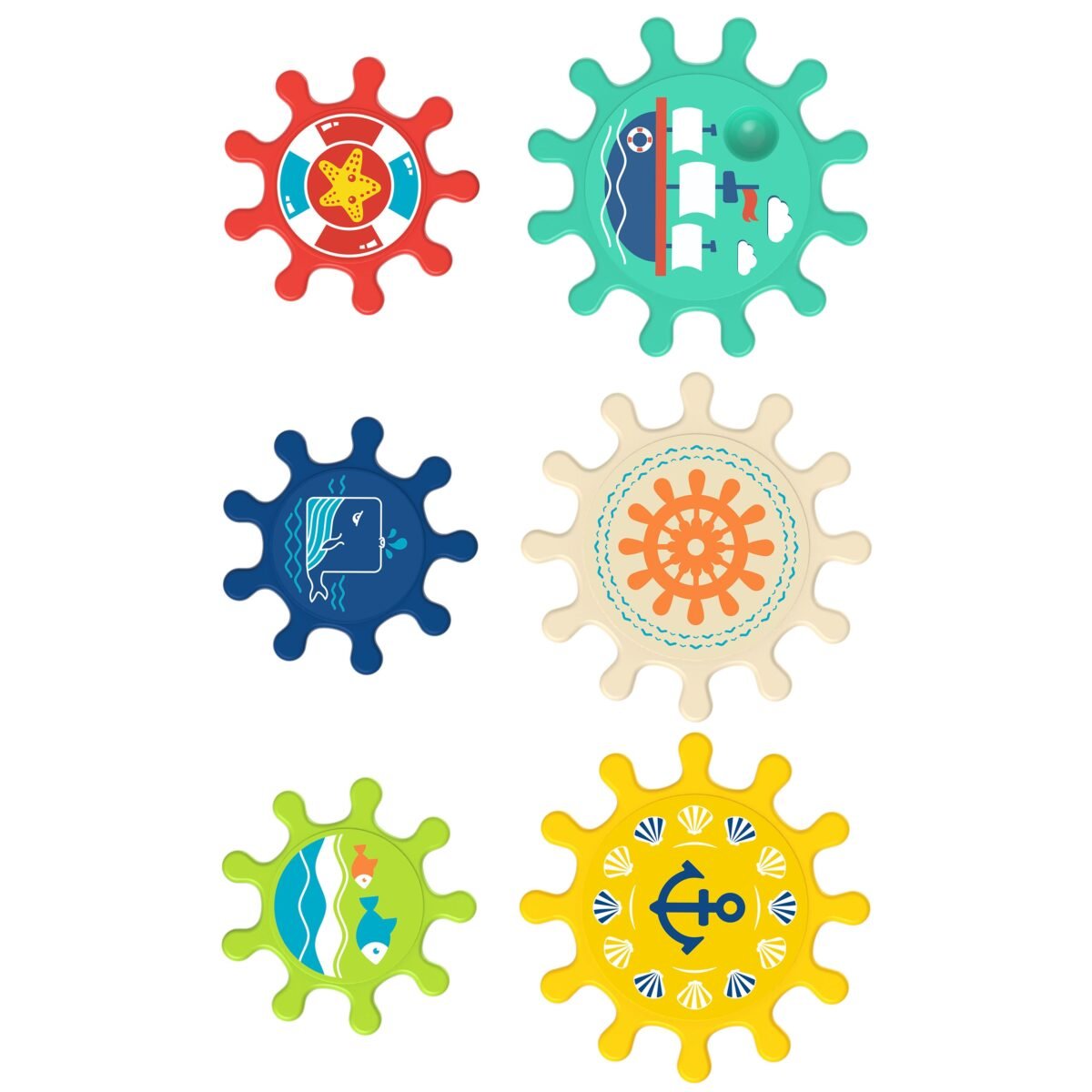 Vonios spalvotų krumpliaračių rinkinys su siurbtukais – Paveikslėlis 2