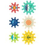 Vonios spalvotų krumpliaračių rinkinys su siurbtukais – Paveikslėlis 2