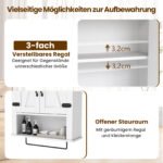 Vonios spintelė su reguliuojama lentyna ir rankšluosčių laikikliu – Paveikslėlis 4