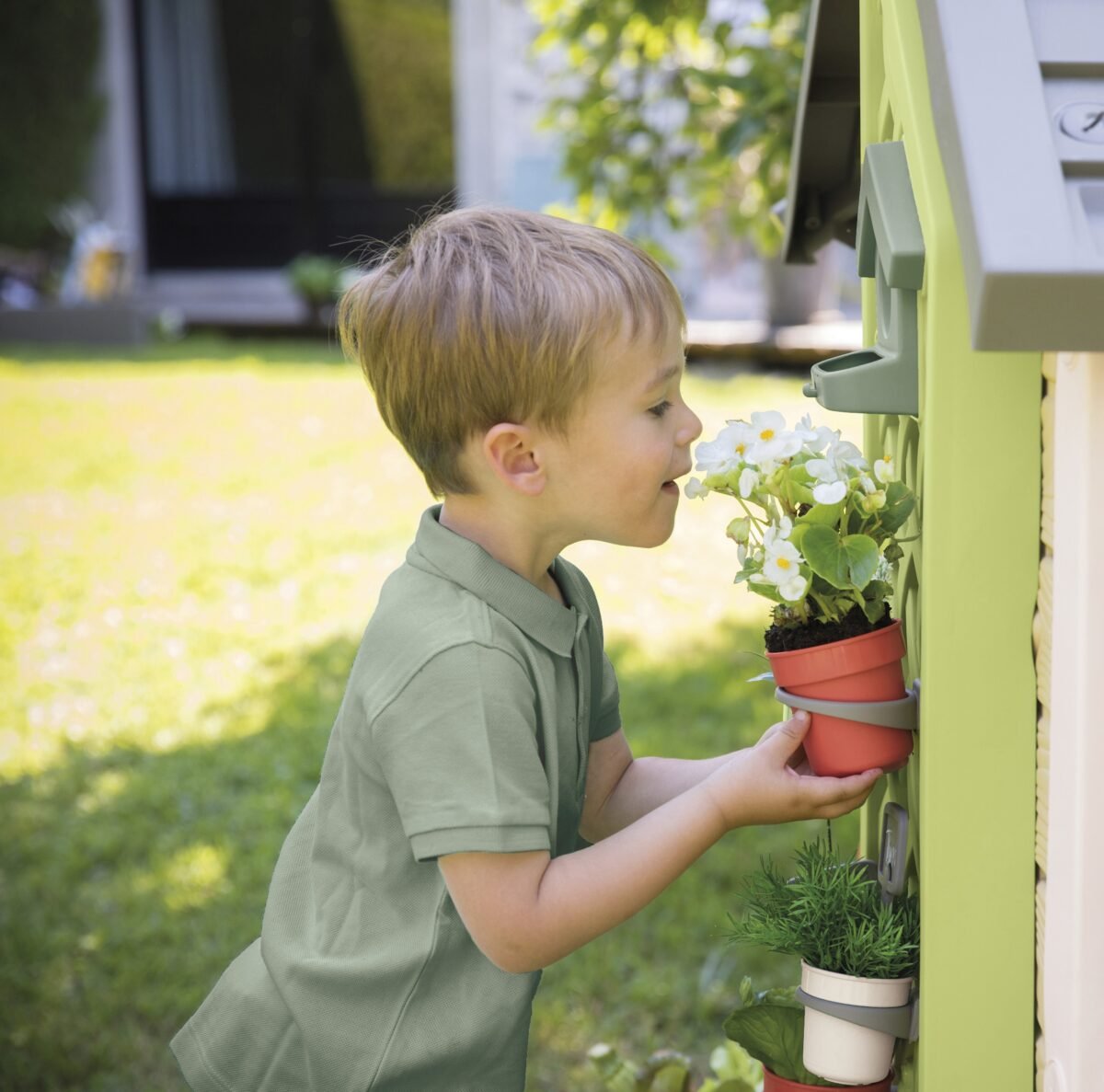 Žaidimų namelis vaikams sodininkystei su įrankiais – Paveikslėlis 3