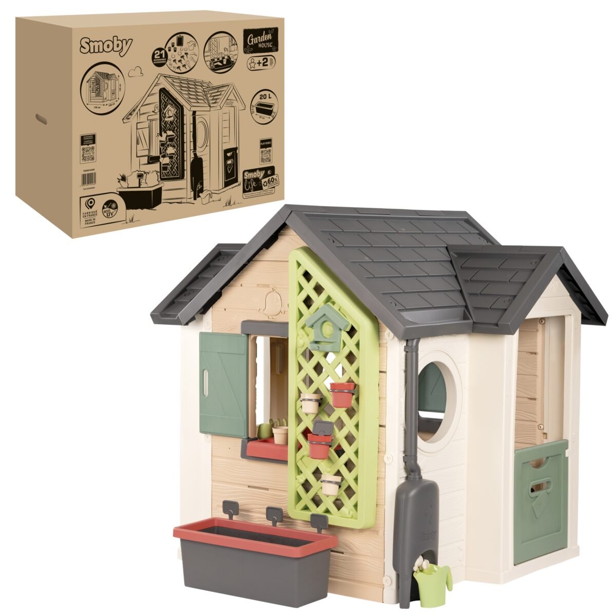 Žaidimų namelis vaikams sodininkystei su įrankiais – Paveikslėlis 9