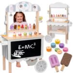 Žaidimų parduotuvėlės rinkinys 3in1: cukrainė ir ledainė