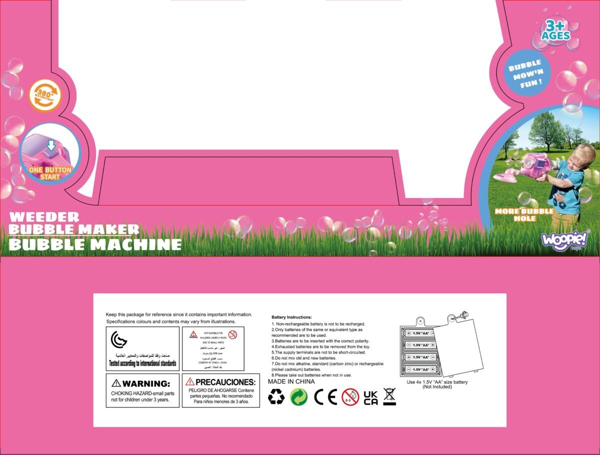 Žaislinė burbulų pūtimo vejapjovė su švieselėmis, mėlyna – Paveikslėlis 6