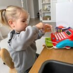 Žaislinės kasos rinkinys su skaičiuotuvu ir skaitytuvu