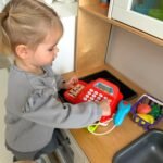Žaislinės kasos rinkinys su skaičiuotuvu ir skaitytuvu