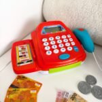 Žaislinės kasos rinkinys su skaičiuotuvu ir skaitytuvu