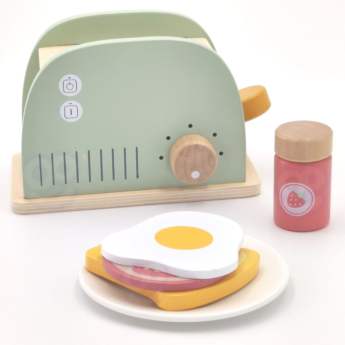 Medinis pusryčių rinkinys su skrudintuvu ir 14 priedų – Paveikslėlis 11