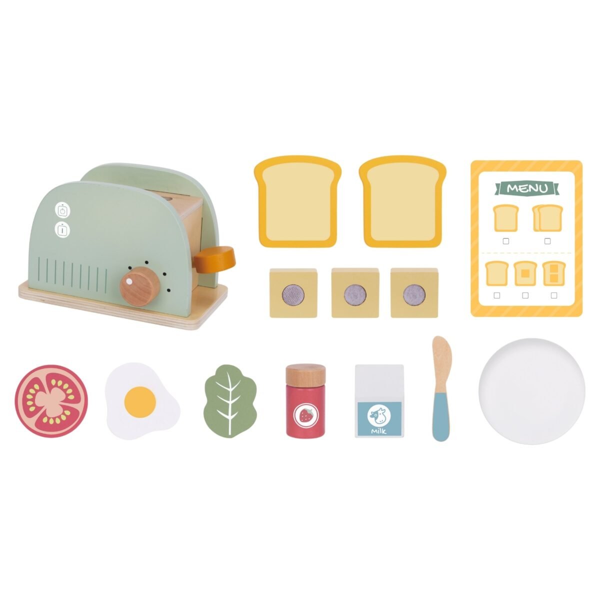 Medinis pusryčių rinkinys su skrudintuvu ir 14 priedų – Paveikslėlis 14