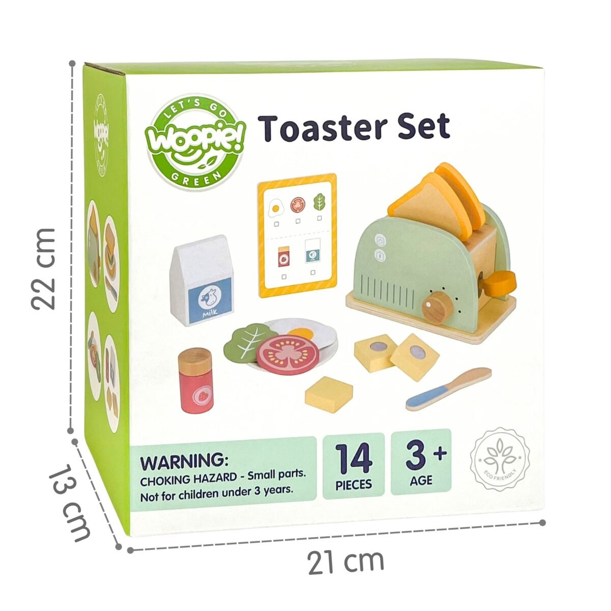 Medinis pusryčių rinkinys su skrudintuvu ir 14 priedų – Paveikslėlis 15