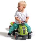 Žalias traktoriukas stumdukas su nuimama priekaba ir smėlio žaislais – Paveikslėlis 12