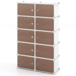 Batų spinta su išimamomis lentynomis (Balta)