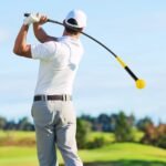 Golfo mosto treniruoklis su pasunkinta galvute 100 cm (Geltona) – Paveikslėlis 3