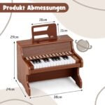 25 klavišų elektroninis pianinas vaikams su reguliuojamu tempu (Ruda) – Paveikslėlis 2