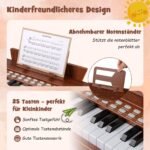25 klavišų mini skaitmeninis pianinas vaikams (Ruda) – Paveikslėlis 4