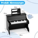 25 klavišų skaitmeninis mini pianinas vaikams (Juoda) – Paveikslėlis 2