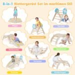 3 dalių sulankstomas laipiojimo ir čiuožimo rinkinys vaikams su kaladėlėmis (Natūrali) – Paveikslėlis 4