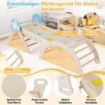 3 dalių sulankstomas laipiojimo ir čiuožimo rinkinys vaikams su kaladėlėmis (Natūrali) – Paveikslėlis 5