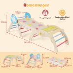 3 dalių sulankstomas laipiojimo komplektas su trikampiu čiuožykla ir lanku (Daugiaspalvė) – Paveikslėlis 2