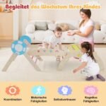 3 dalių sulankstomas laipiojimo komplektas su trikampiu čiuožykla ir lanku (Daugiaspalvė) – Paveikslėlis 4