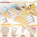 3 dalių sulankstomas laipiojimo komplektas su trikampiu čiuožykla ir lanku (Daugiaspalvė) – Paveikslėlis 5