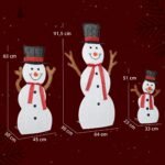 3 daliu sviecianti lauko kaledine sniego seneliu seimos dekoracija 3