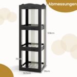 Besisukanti 3 pakopų knygų lentyna 360° (Juoda) – Paveikslėlis 2