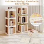 Pasukama ir sulankstoma knygų lentyna 360° (Balta) – Paveikslėlis 3